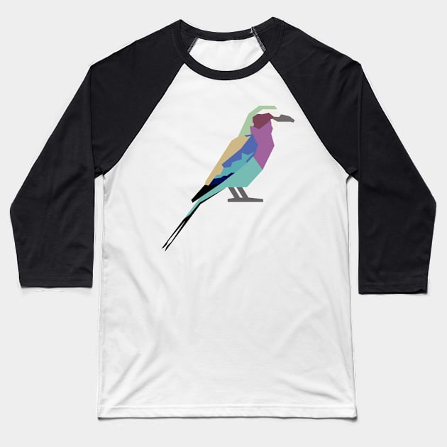 Graphic Nature - Lilac breasted Roller Baseball T-Shirt by AnthonyZed